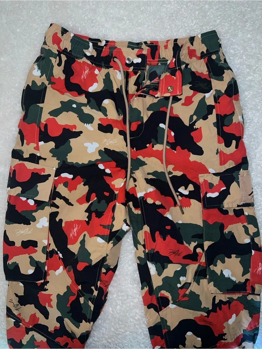 Jordan Men’s Camo Cargo Pants in Red, Green, Tan, Black